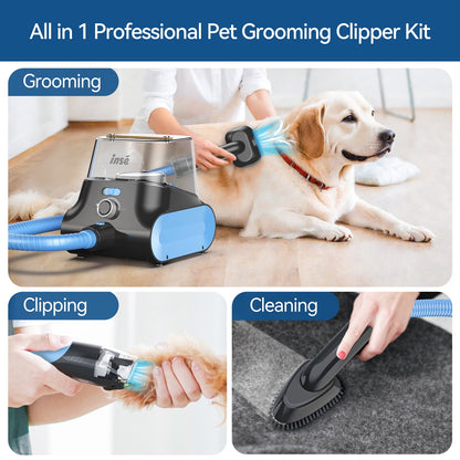 P30 Dog Grooming Vacuum – 4.5L Large Capacity, 5-in-1 Ultra-Low Noise Pet Grooming Kit for Dogs & Cats! 🐾✨